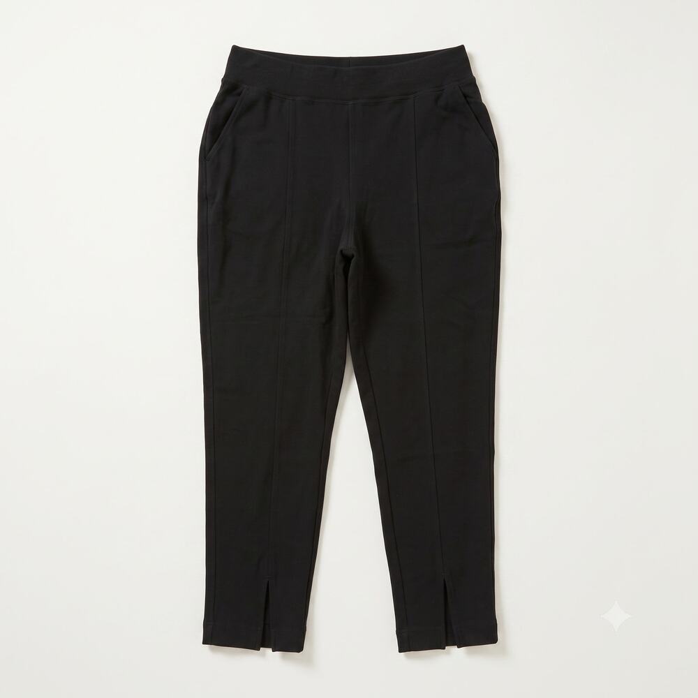 Pact Women's L Minimalist Sustainable Loungewear Airplane Tapered Split Pants